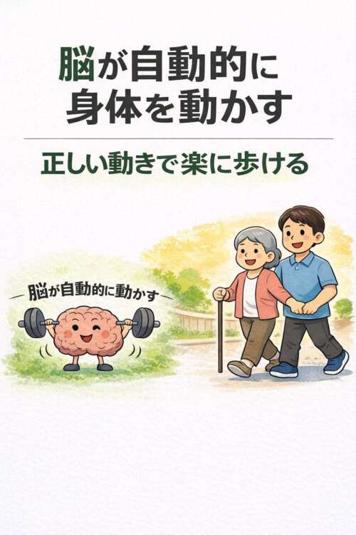脳が自動的に身体を動かす正しい動きで楽に歩ける