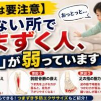 60代は要注意。何もない所でつまずく人は、腸腰筋・前脛骨筋・足指の筋力が低下している可能性を解説した転倒予防画像。 キャプション 何もない所でつまずくのは、身体からのサインかもしれません。腸腰筋・前脛骨筋・足指の働きを確認し、100歳まで自立して歩ける身体づくりを。