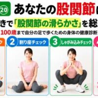 【延動ドック30日チャレンジ⑳】あなたの股関節は何歳？あぐら・割り座・しゃがみ込み・ジグリングの4つの動きで股関節の柔軟性や滑らかさをセルフチェック。整体院 彩の理学療法士が解説。
